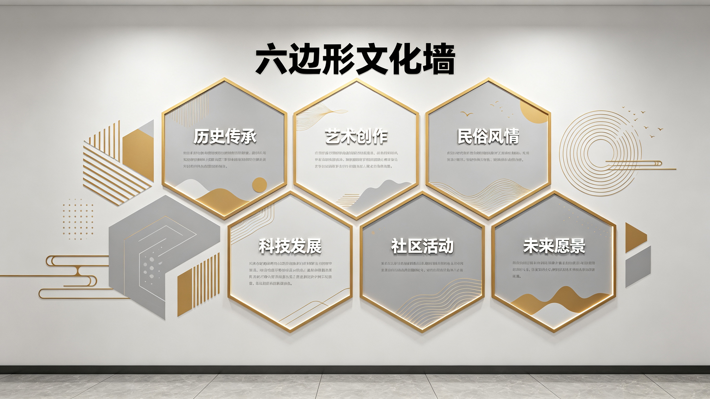 毕节企业文化墙 | 六边形信息美学